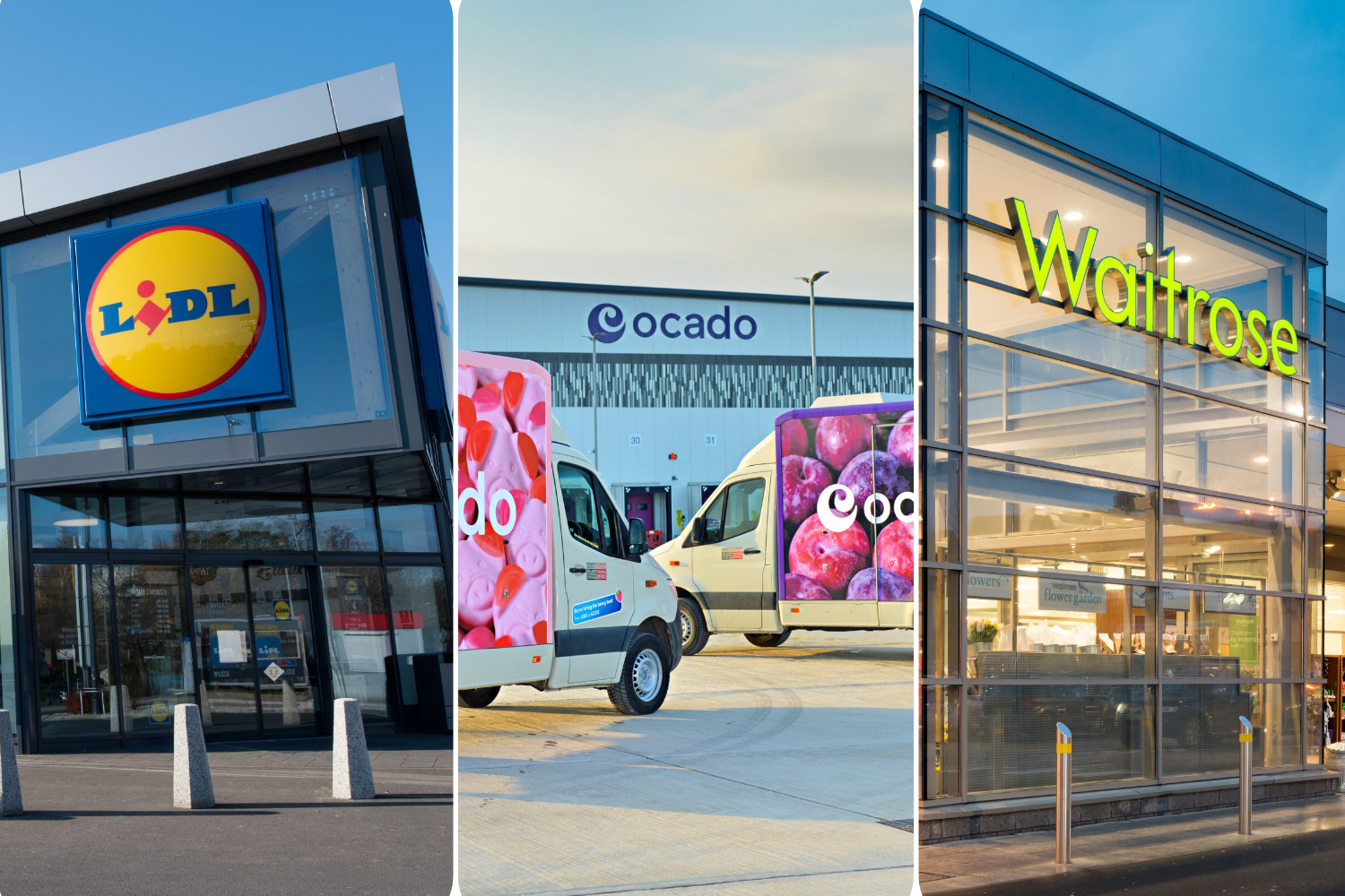 Ocado and Lidl have been named the UK's fastest-growing grocers, while Waitrose saw its highest sales since 2021, according to new data from Kantar.