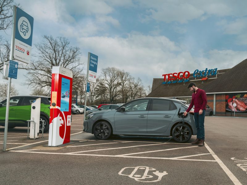 Tesco has expanded its partnership with Pod to allow customers to earn Clubcard points when charging electric vehicles at its stores for the first time.