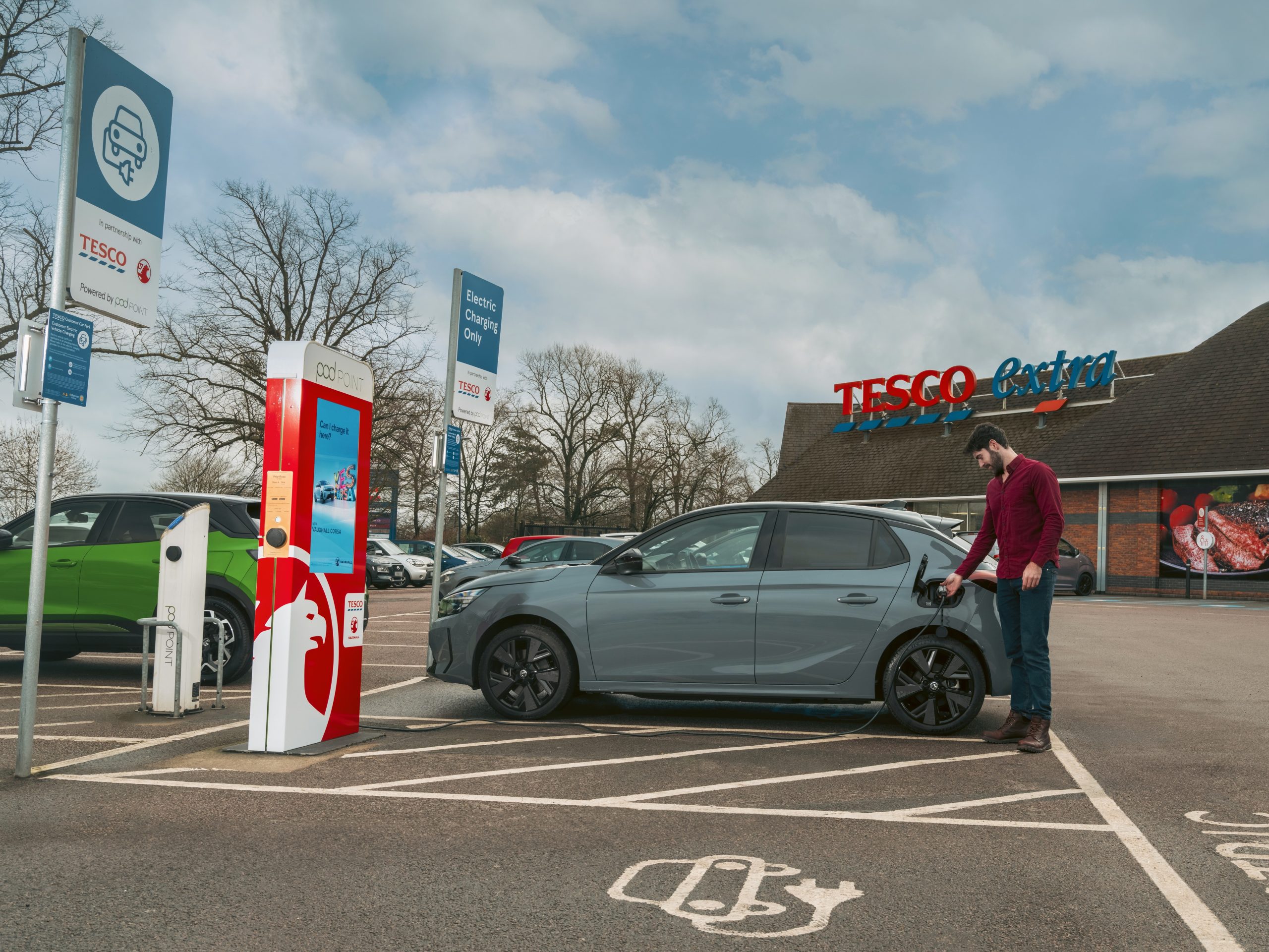 Tesco has expanded its partnership with Pod to allow customers to earn Clubcard points when charging electric vehicles at its stores for the first time.