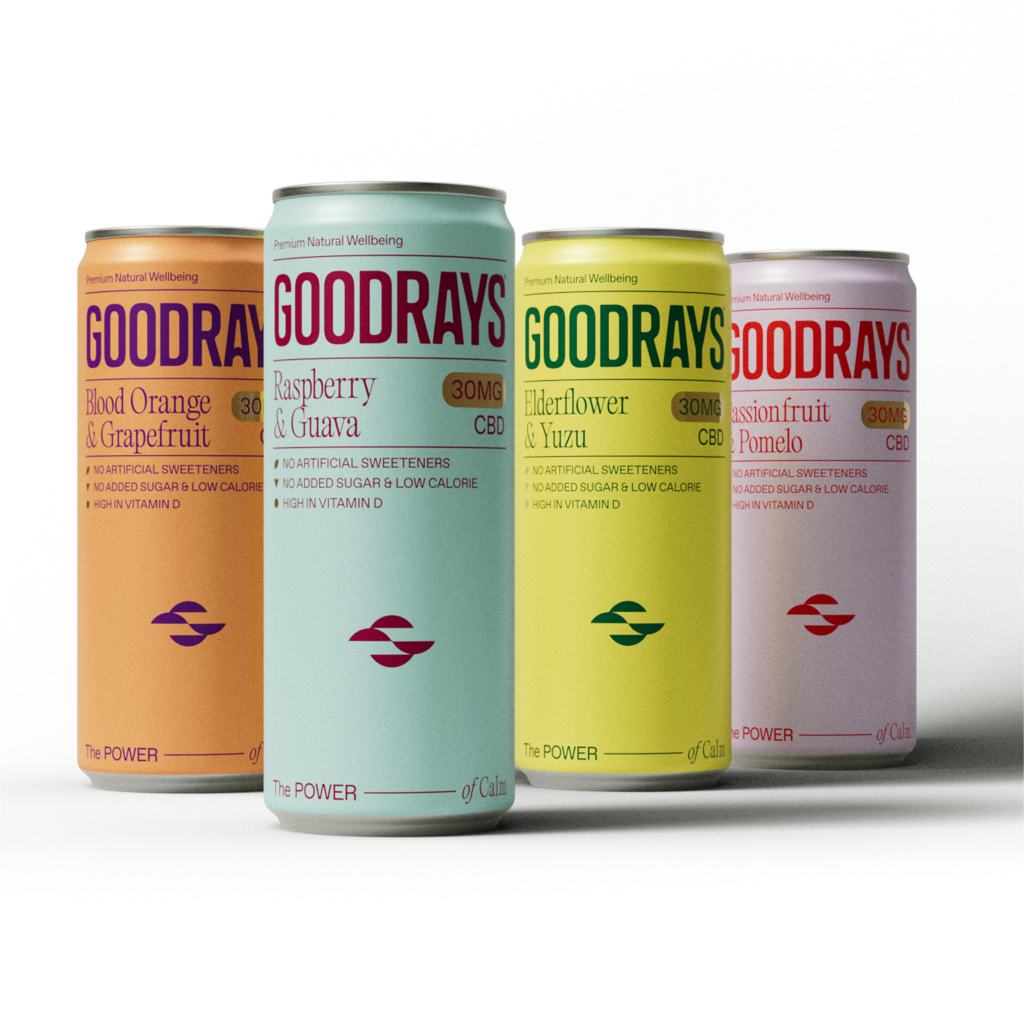 Premium CBD drinks brand Goodrays has unveiled a full brand overhaul, as it aims to reset category expectations and attract a more health-conscious adult audience.
